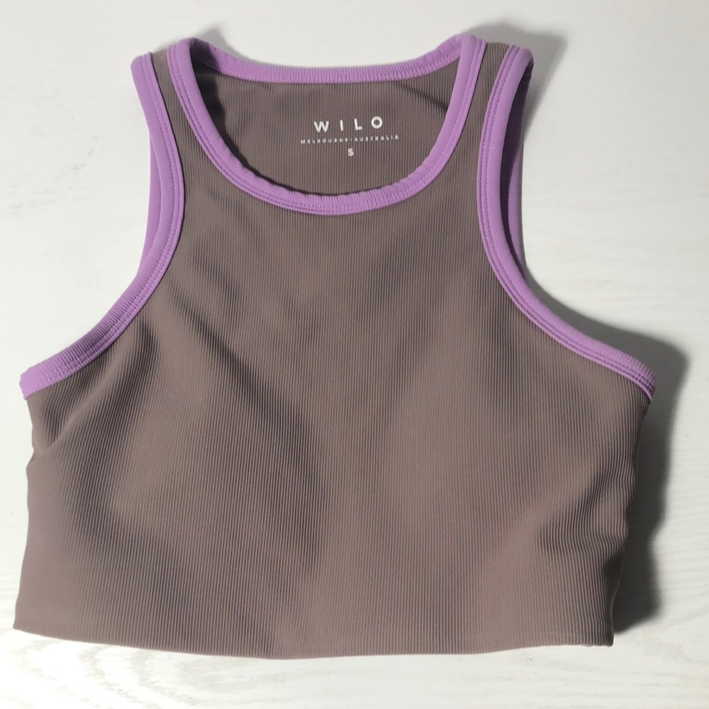 Wilo Sports Bra Brown/Violet Size Small